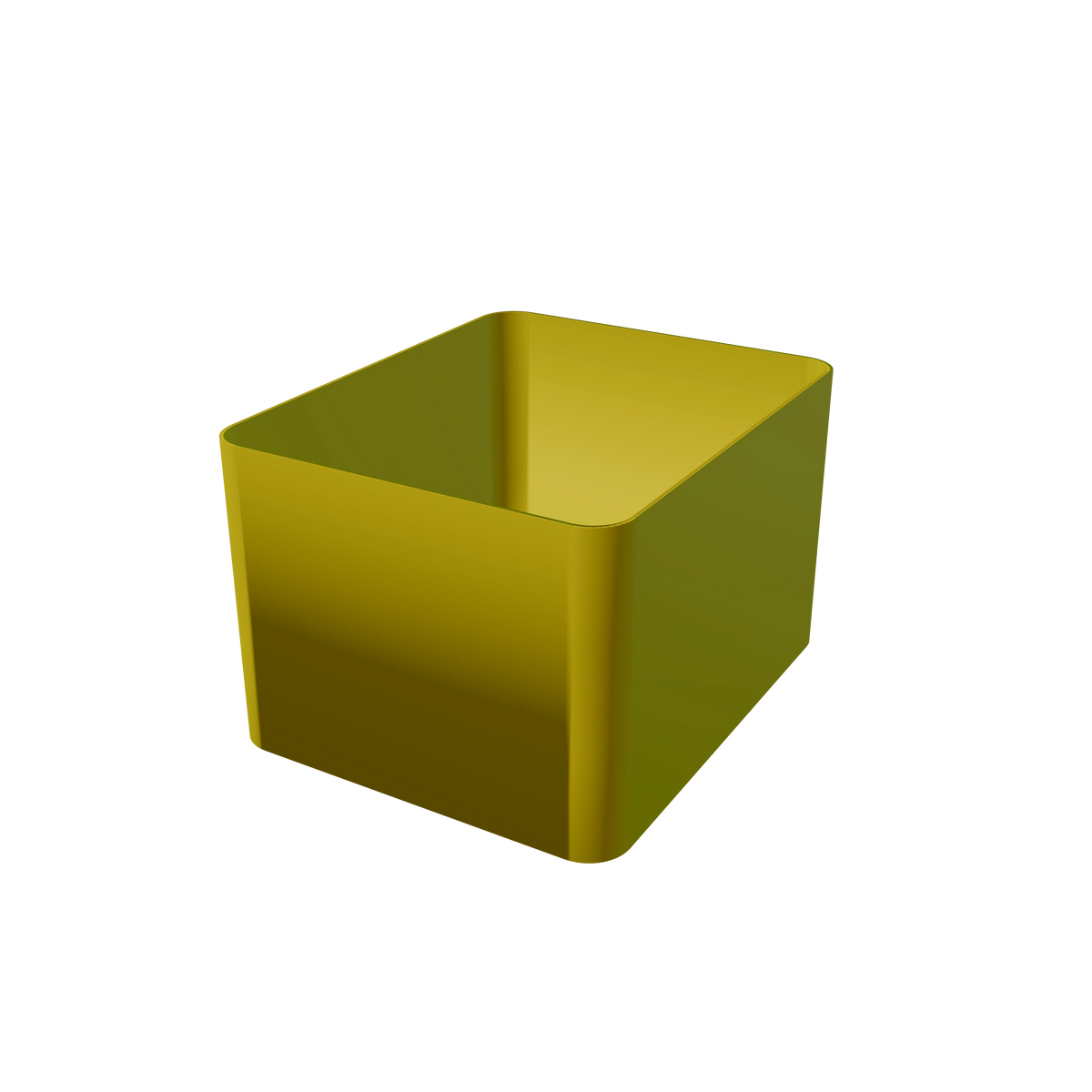 Sachet Box in Lemon Yellow — 3D-gedruckte Aufbewahrungsbox für Portionsbeutel