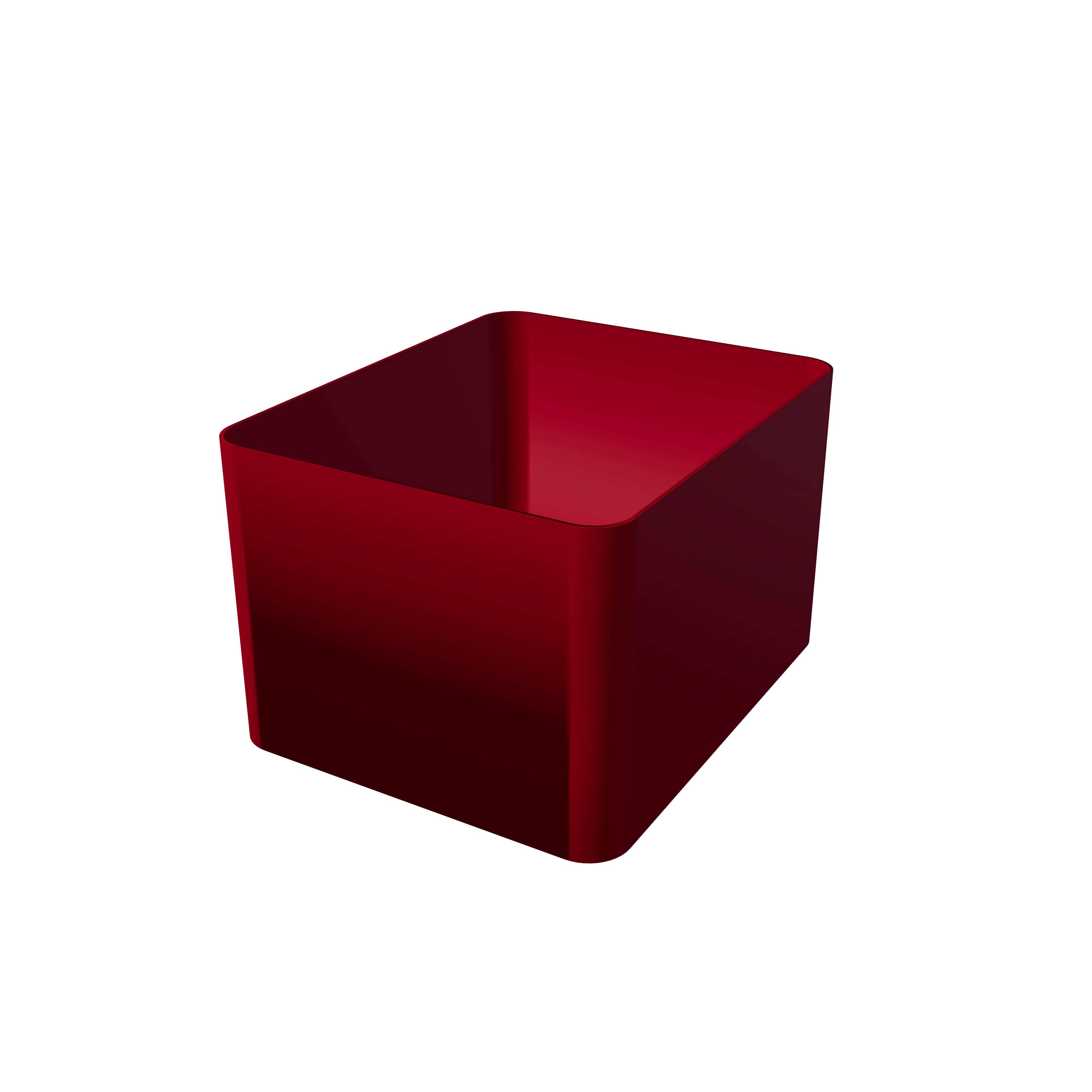 Sachet Box in Scarlet Red — 3D-gedruckte Aufbewahrungsbox für Portionsbeutel