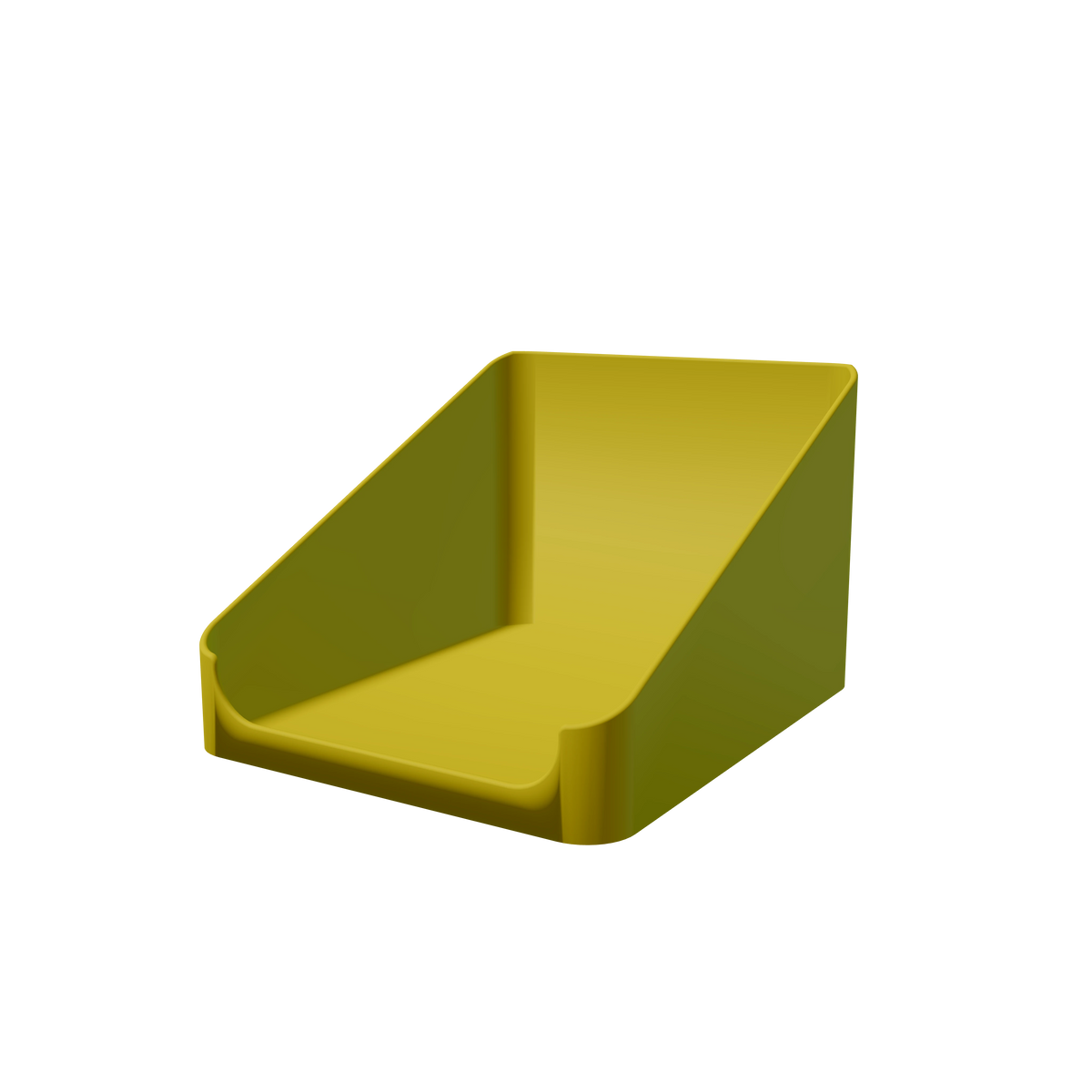 Sachet Box offen in Lemon Yellow — 3D-gedruckte Aufbewahrungsbox für Portionsbeutel