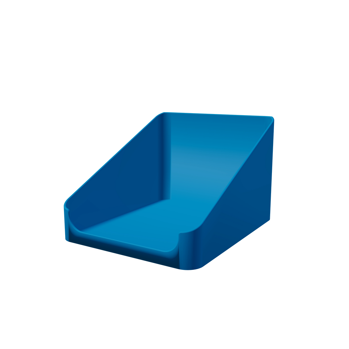 Sachet Box offen in Cyan — 3D-gedruckte Aufbewahrungsbox für Portionsbeutel