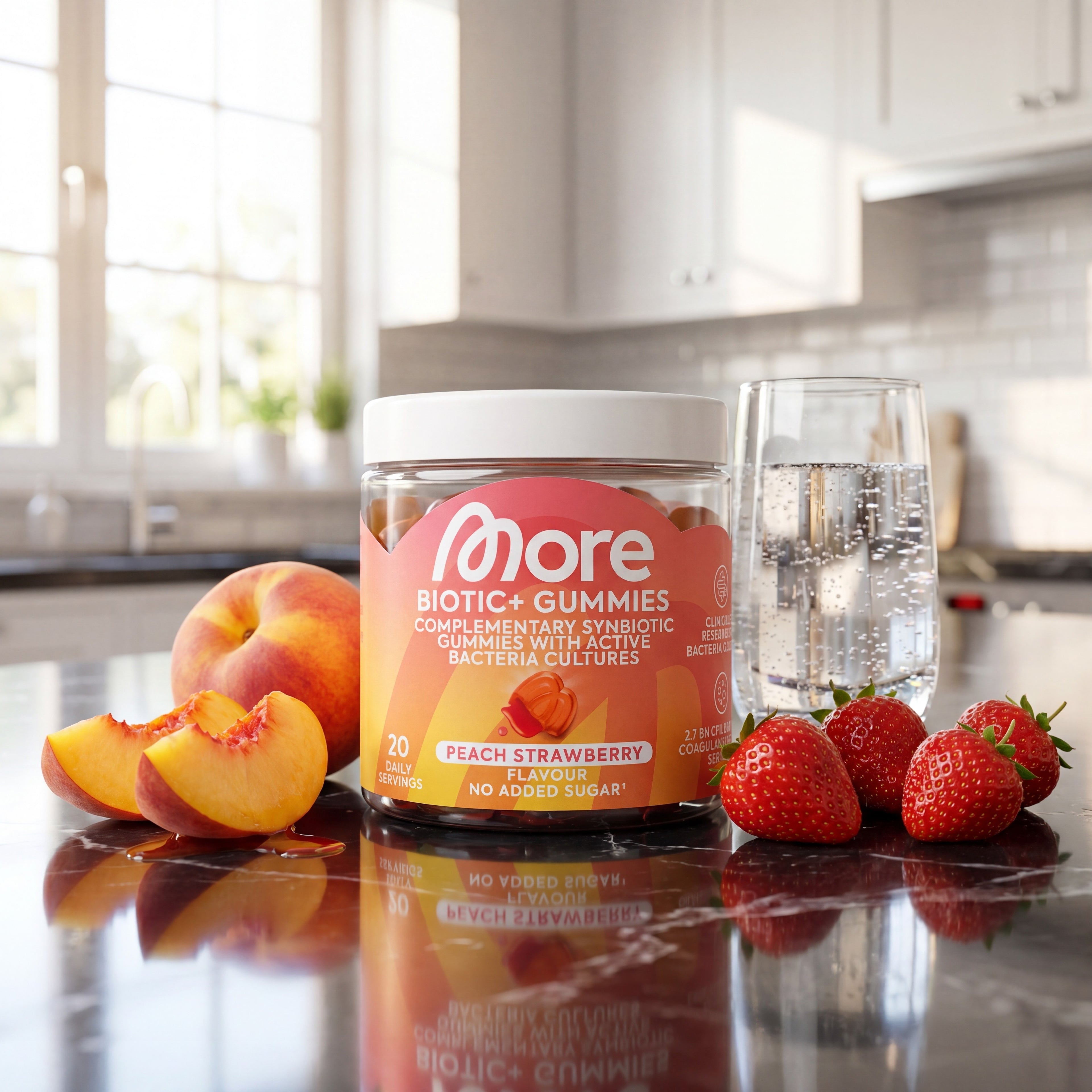Biotic+ Gummies Peach Strawberry – Nahrungsergänzungsmittel