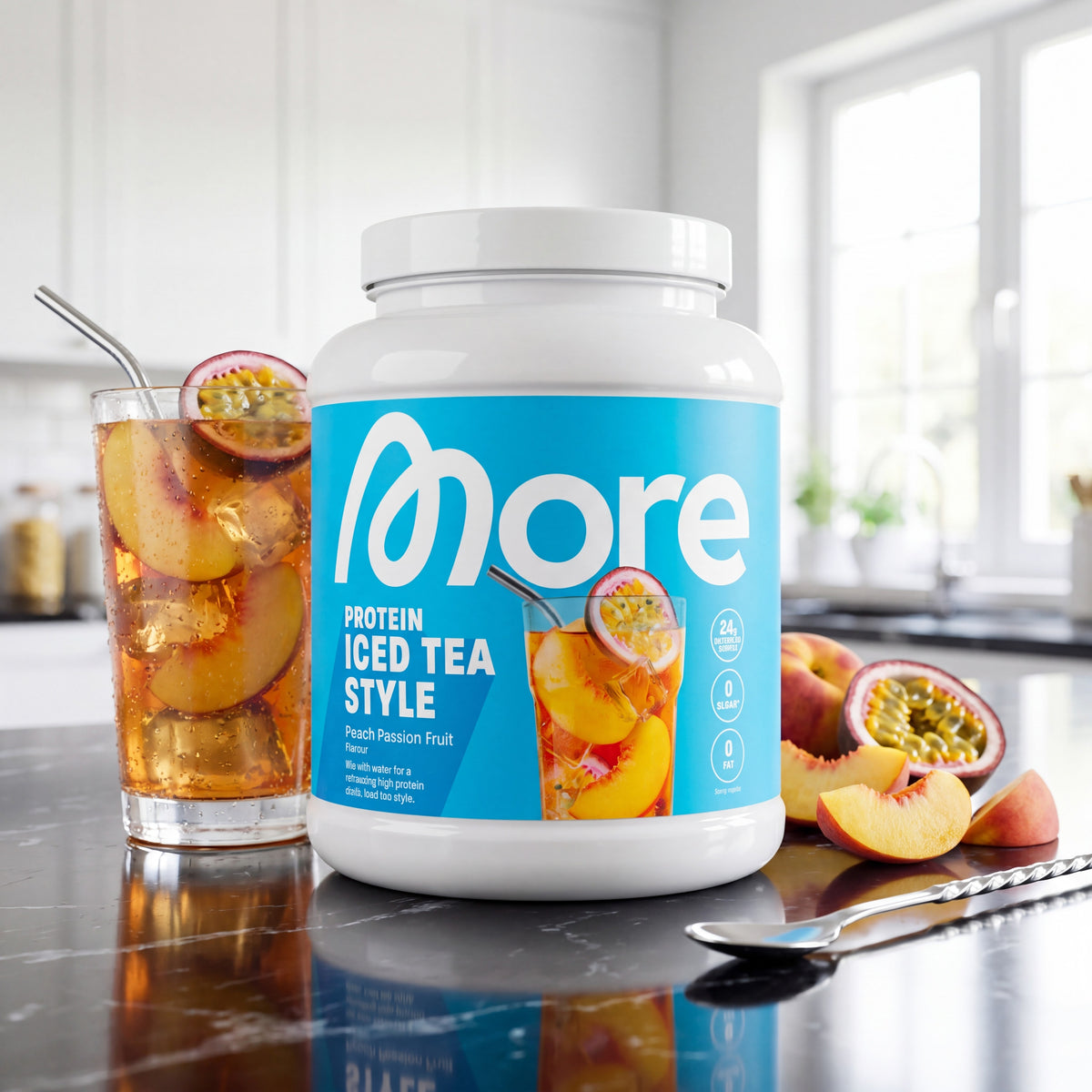 More Clear Protein Iced Tea Style Peach Passionfruit