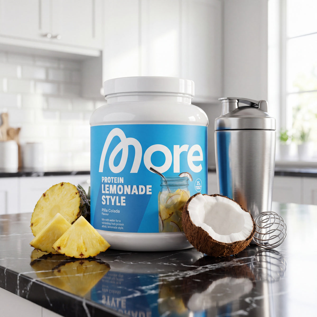 More Clear Protein Lemonade Style Pina Colada