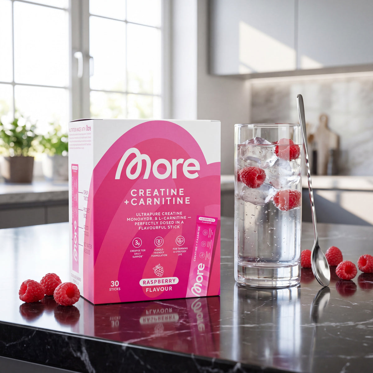 Creatine + Carnitine Sticks Raspberry – Nahrungsergänzungsmittel