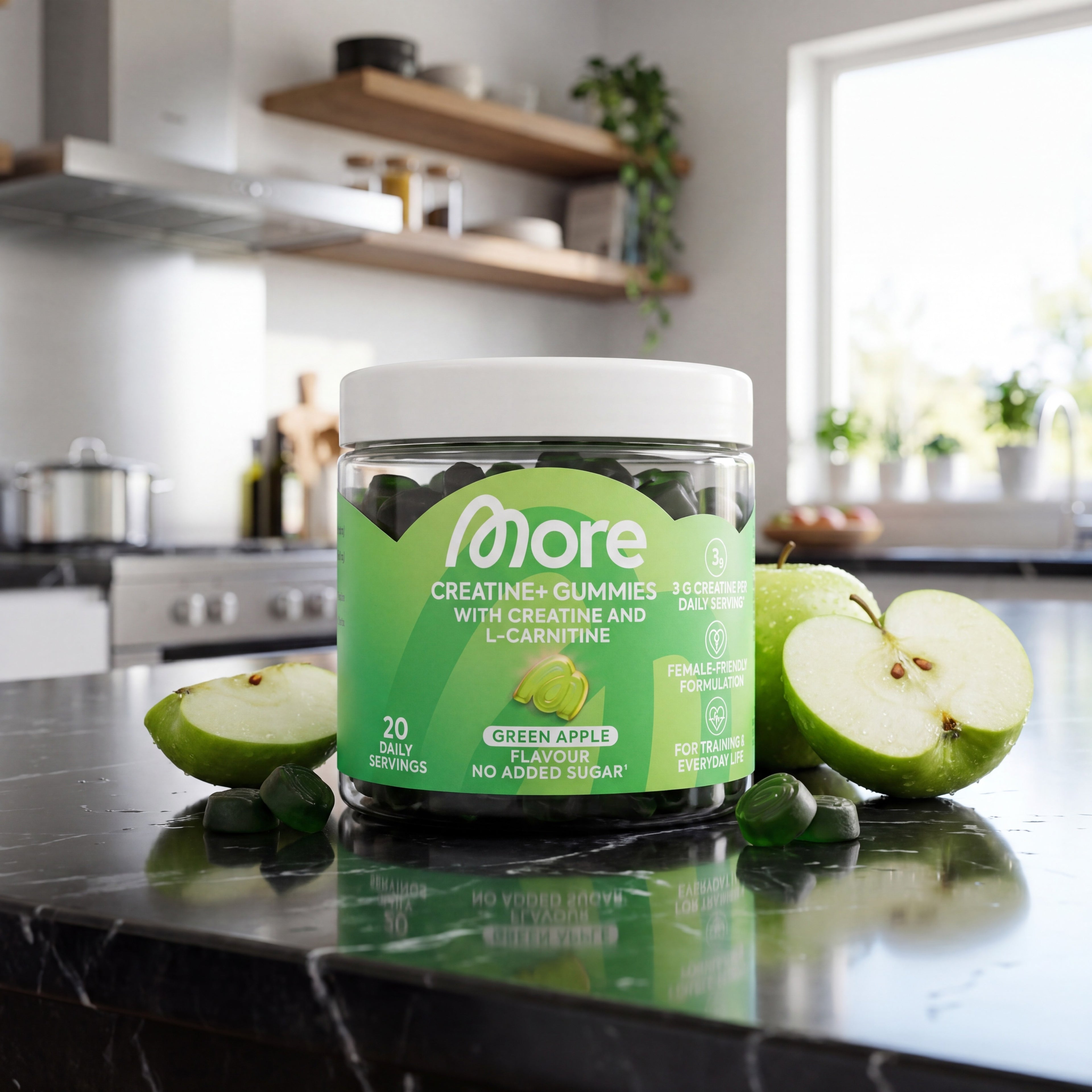 Creatine+ Gummies Green Apple – Nahrungsergänzungsmittel