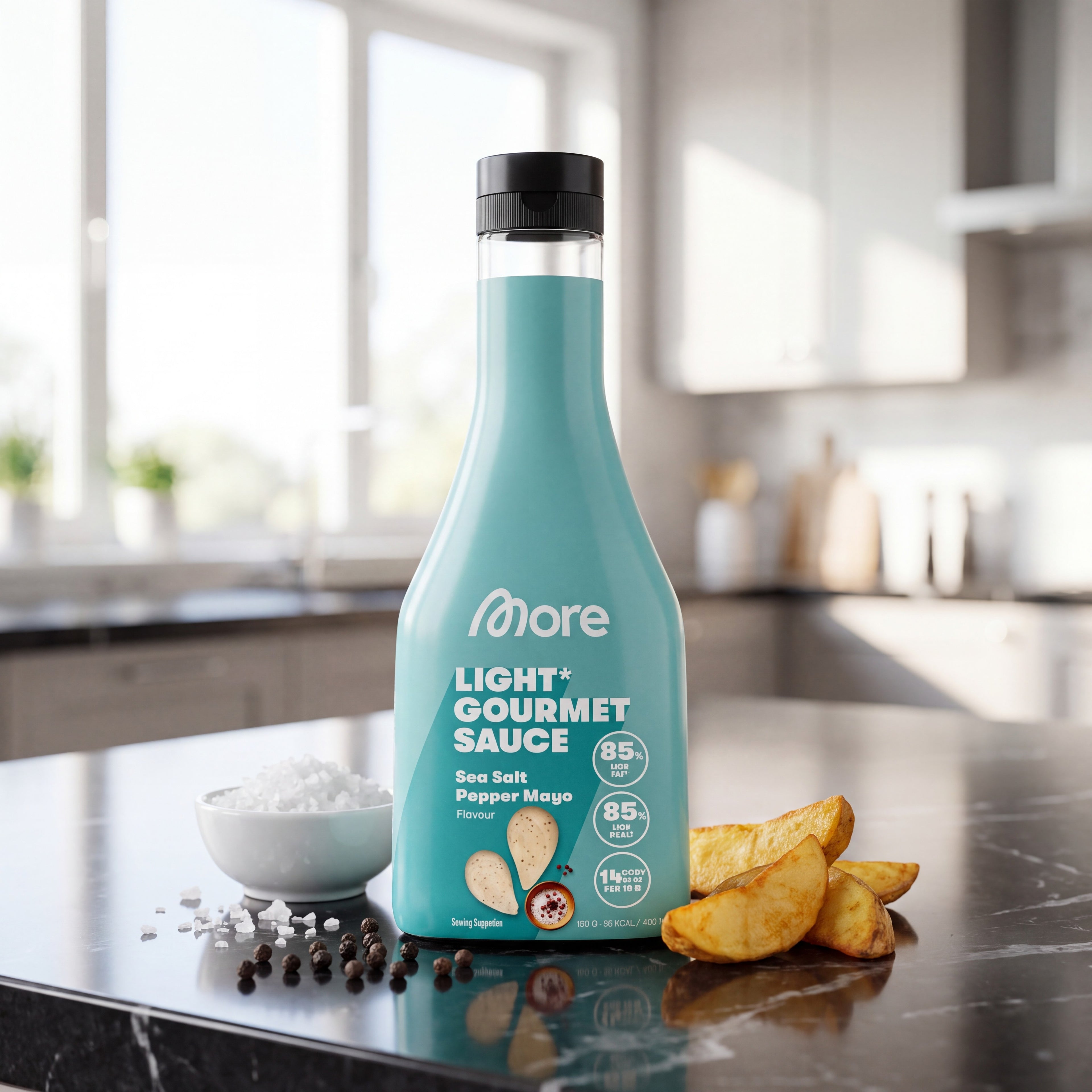 Light Gourmet Sauce & Salad Dressing Sea Salt Pepper Mayo – Sauce Flasche [aiimg303]