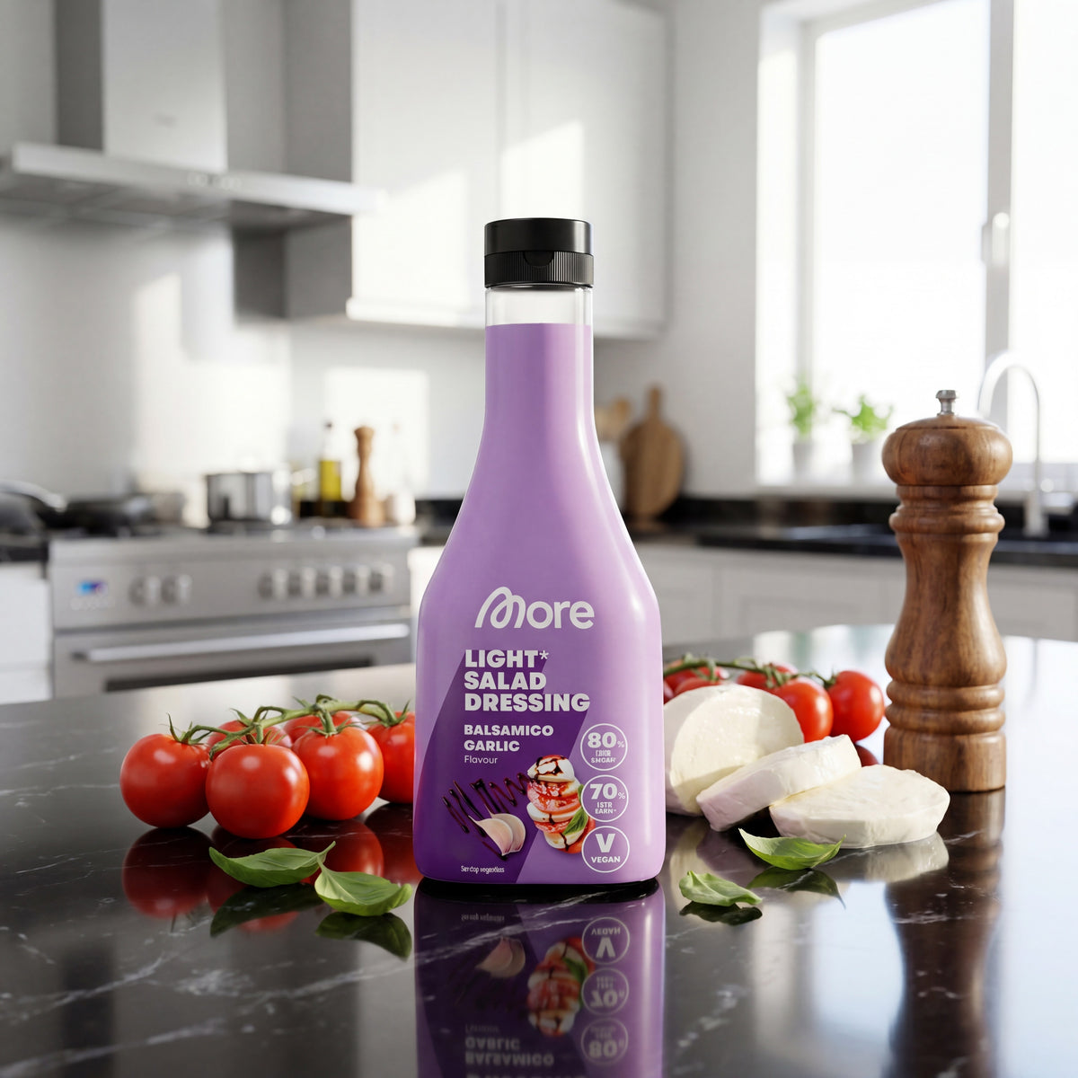 Light Gourmet Sauce & Salad Dressing Balsamico Garlic – Sauce Flasche