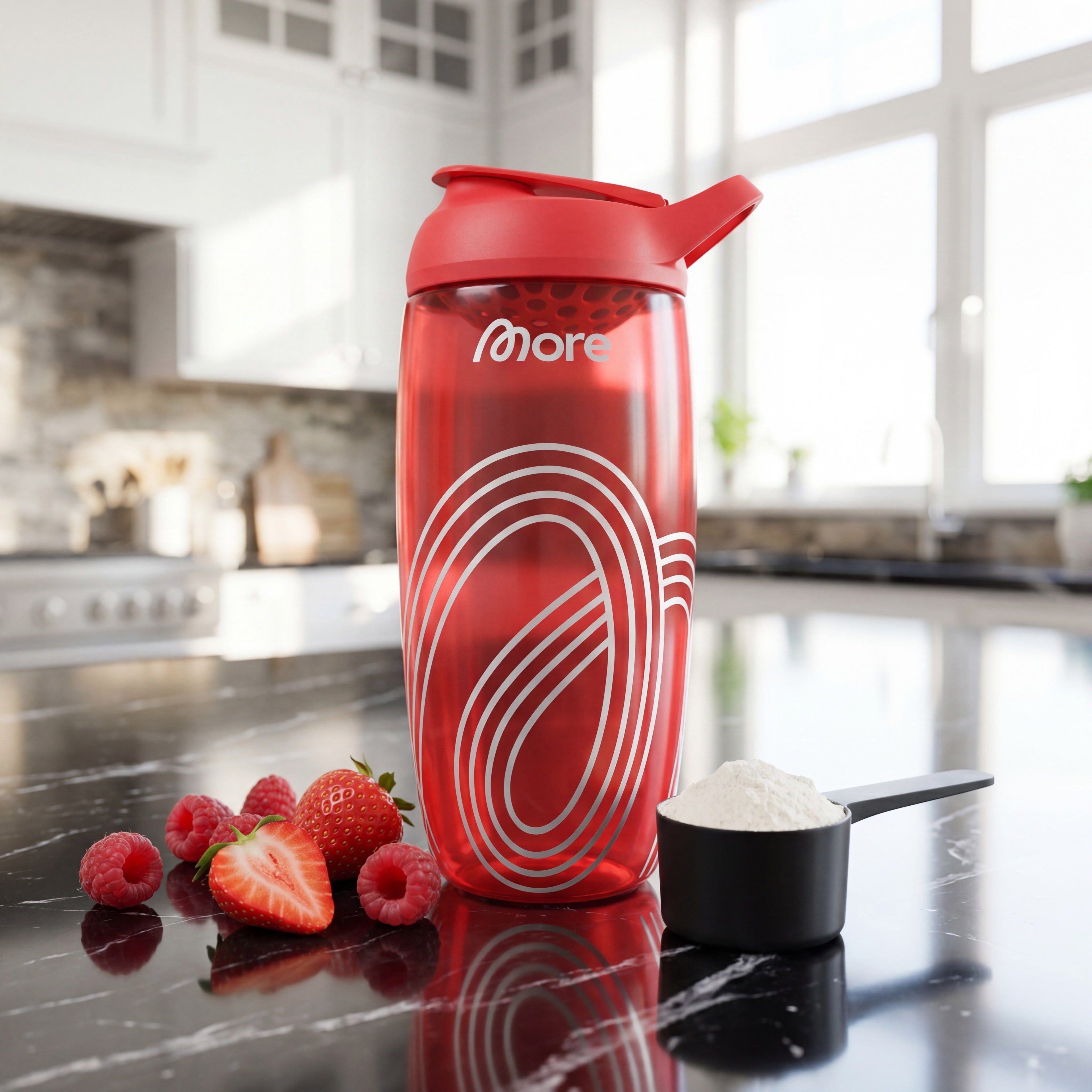 More Premium Shaker FIBO Red Silver
