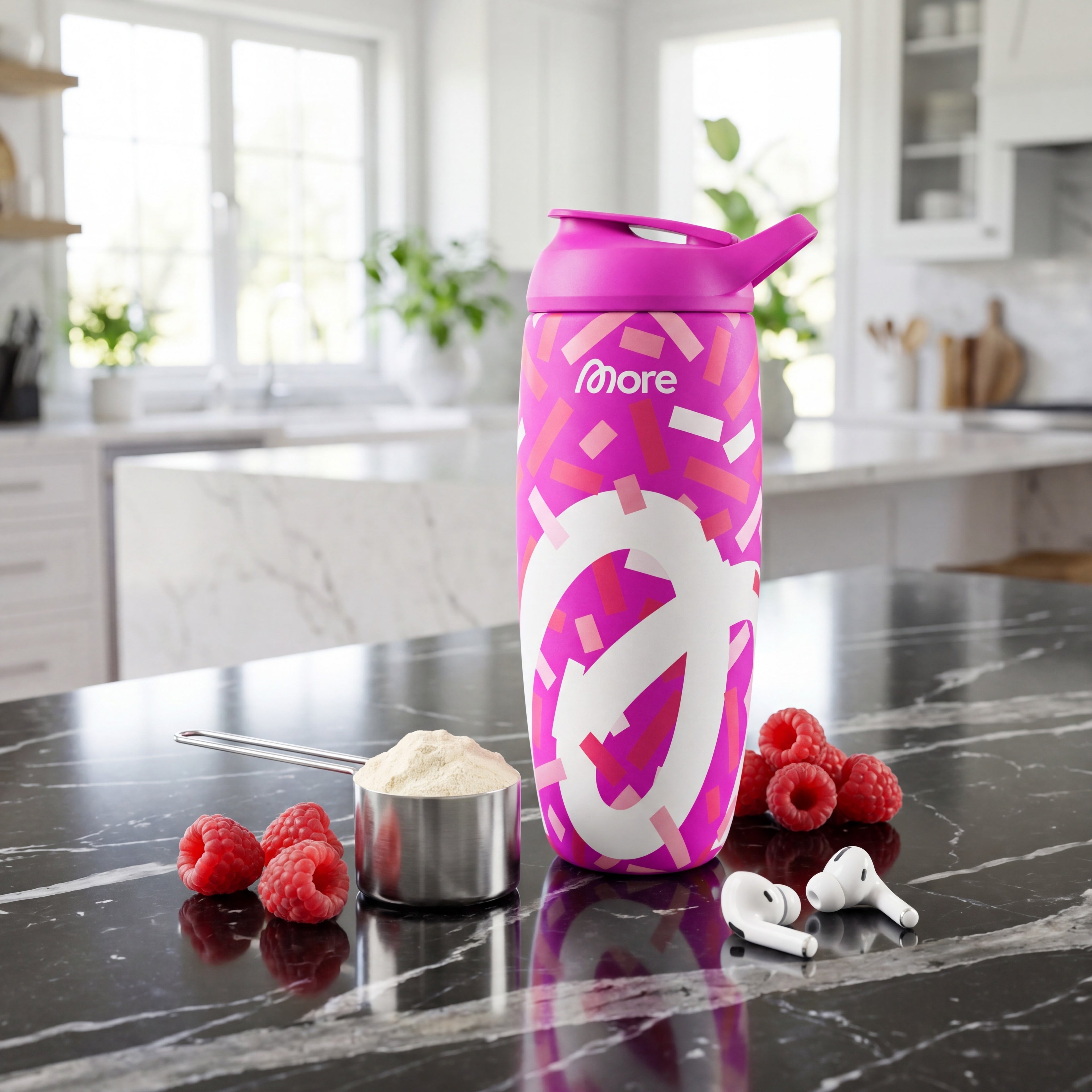 More Premium Steel Shaker Pink Confetti