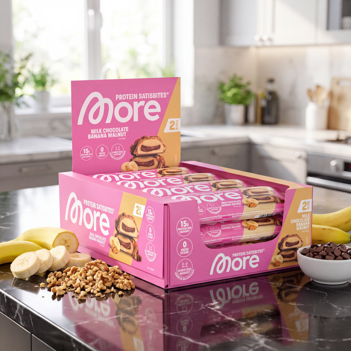 Satisbites Milk Chocolate Banana Walnut – barretta proteica