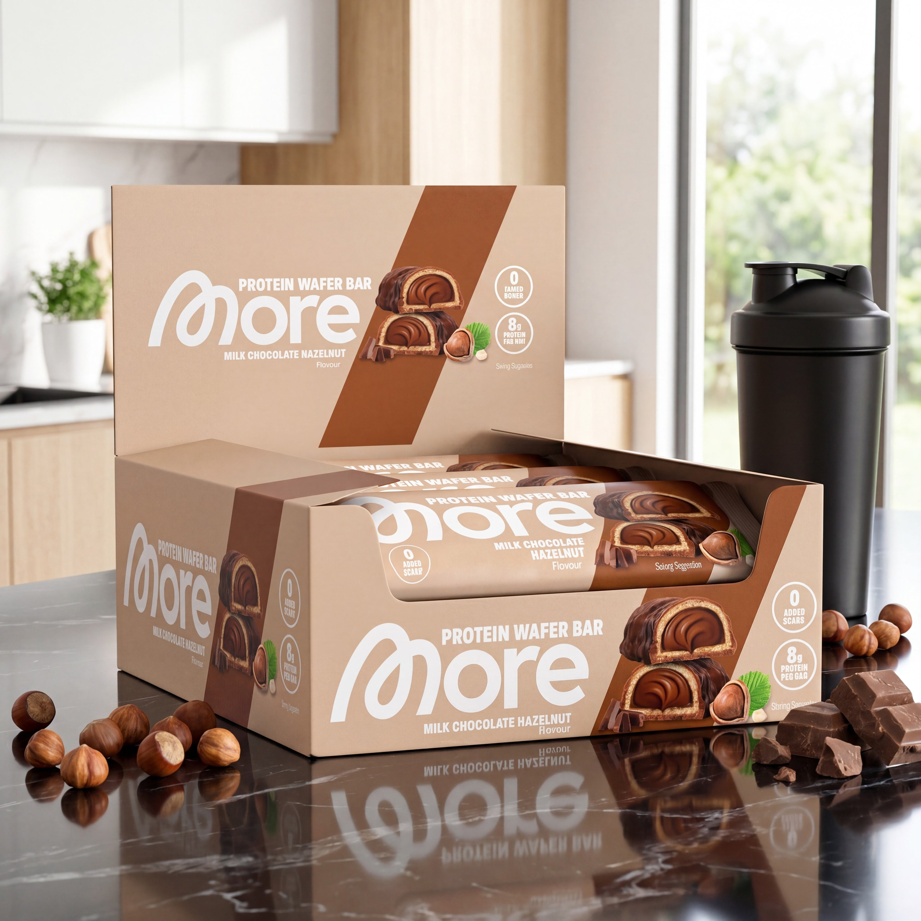 More Protein Wafer Bar Milk Chocolate Hazelnut