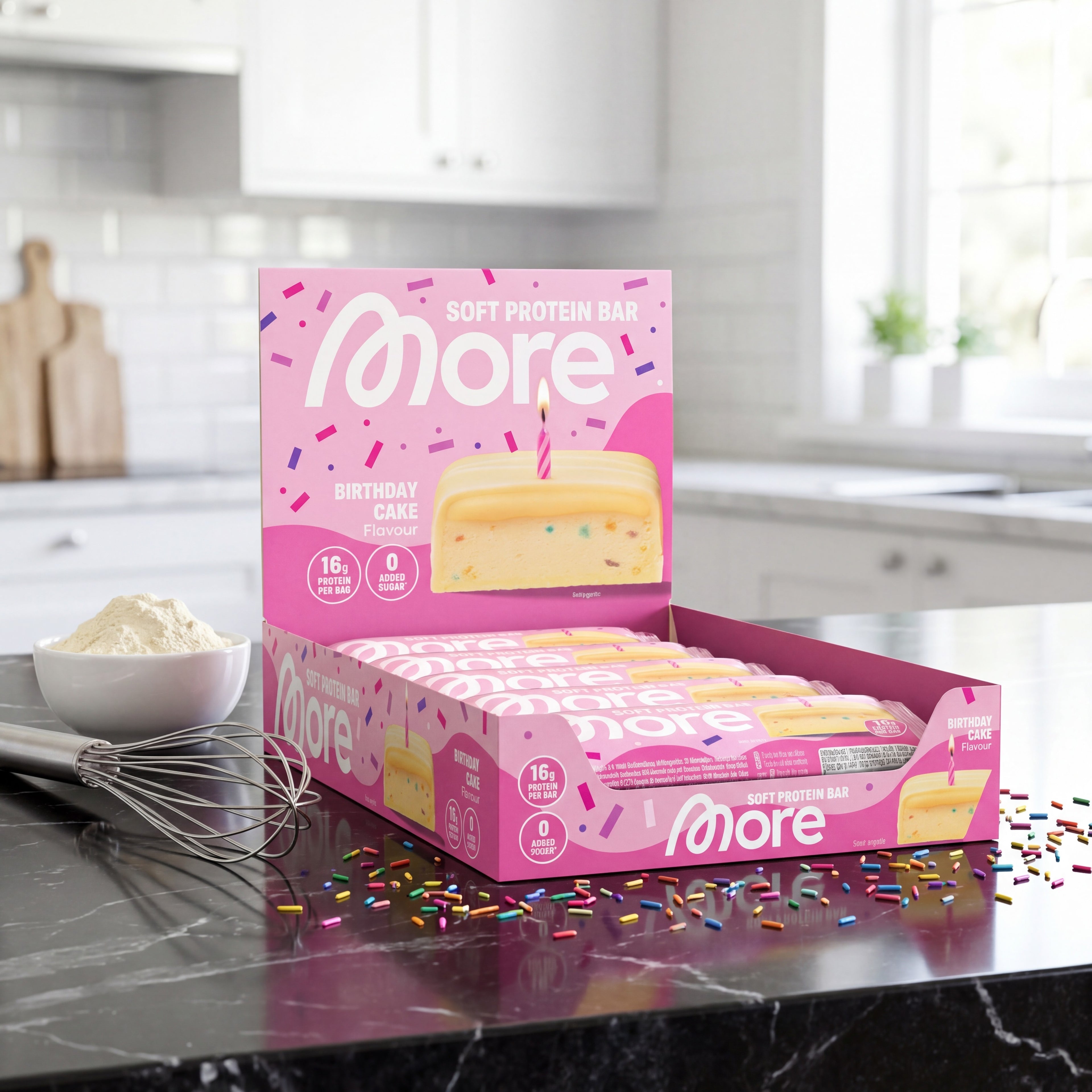More Protein Bar Birthday Cake (Pink Month) – Proteinriegel