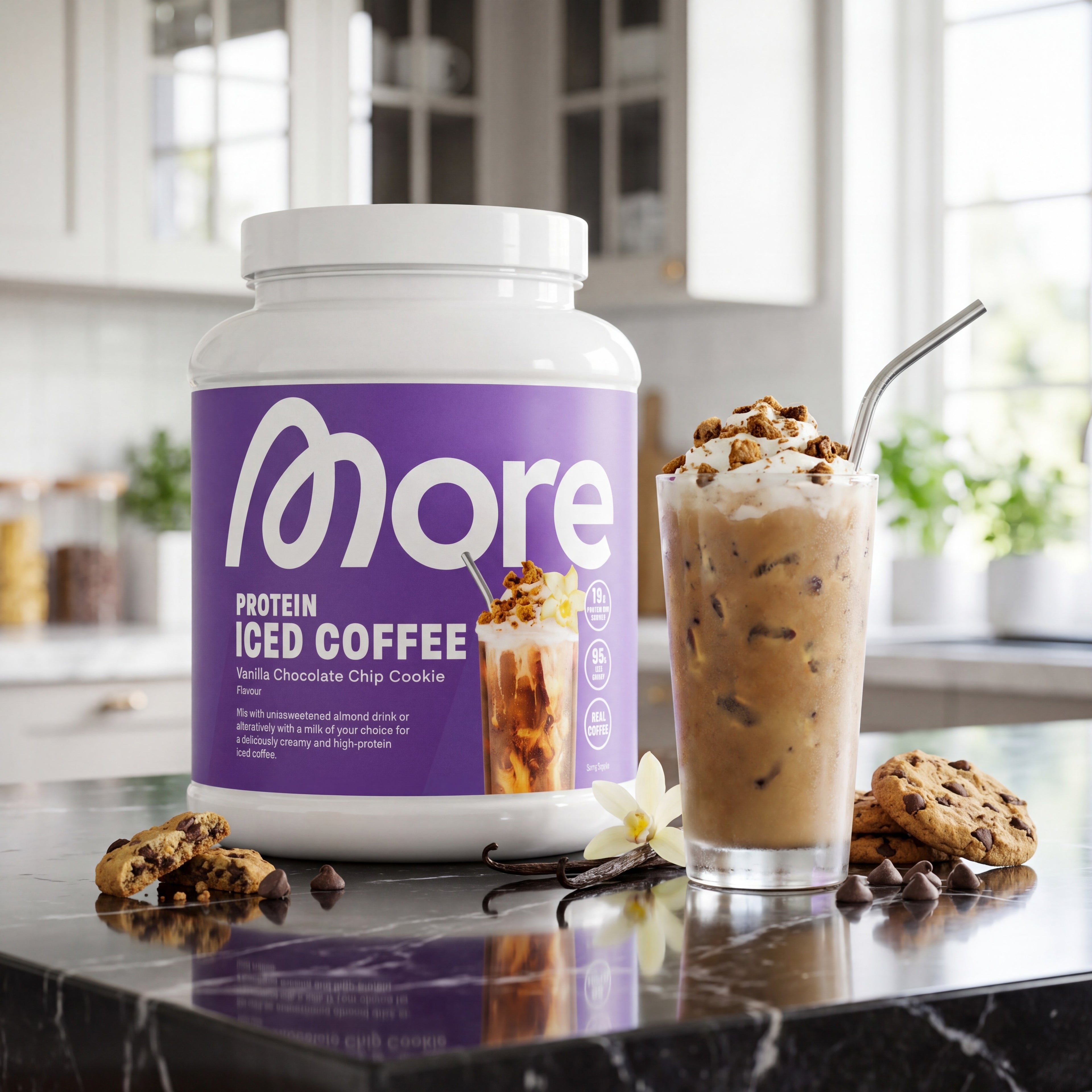 Protein Iced Coffee Vanilla Chocolate Chip Cookie