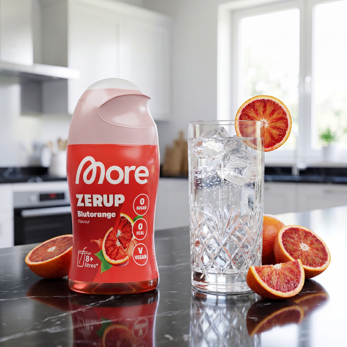 Zerup - Zero Sirup Blutorange – Sirup Flasche