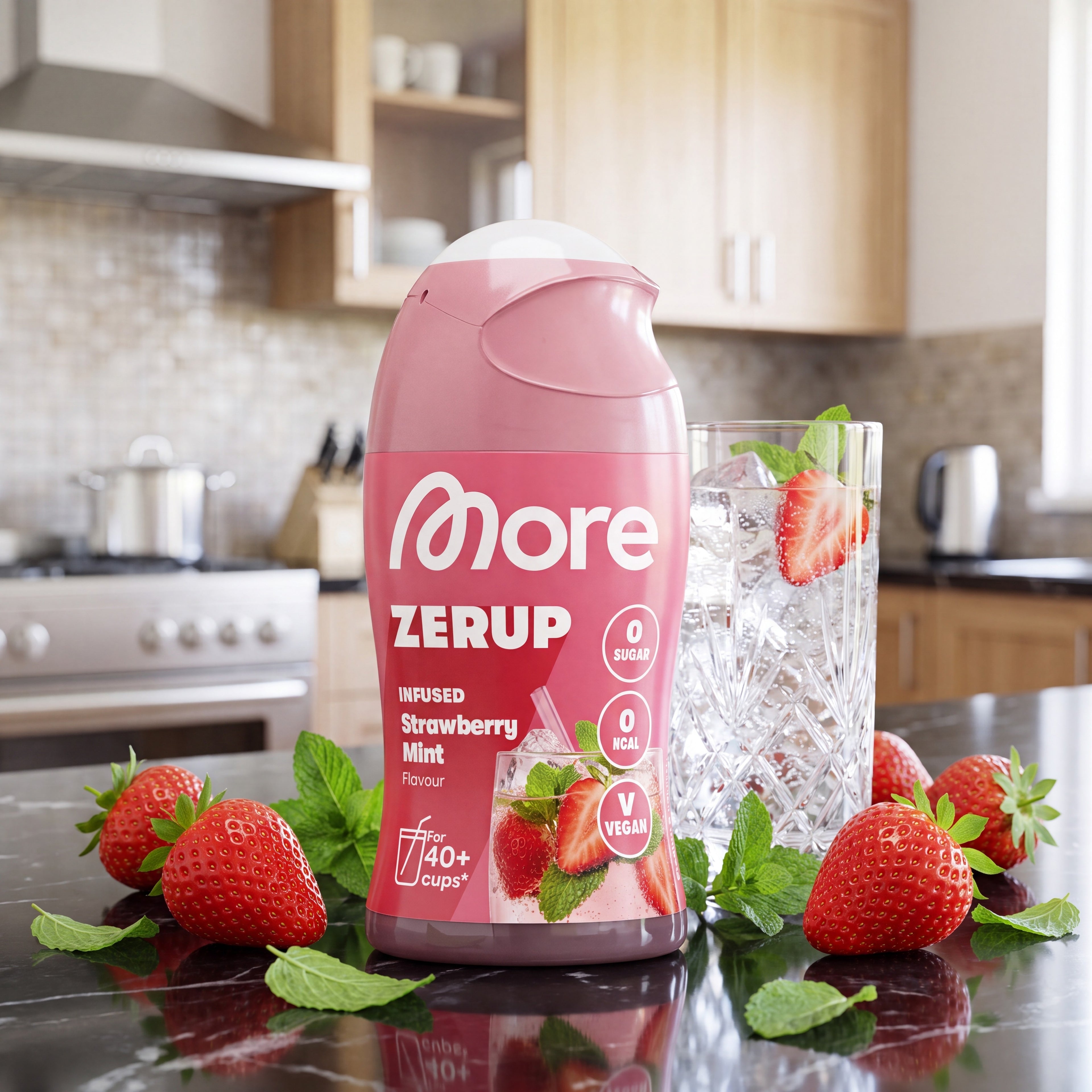 Zerup - Zero Sirup Infused Strawberry Mint – Sirup Flasche [aiimg229]